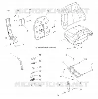BODY, PASSENGER SEAT BOTTOM AND SEAT BACK