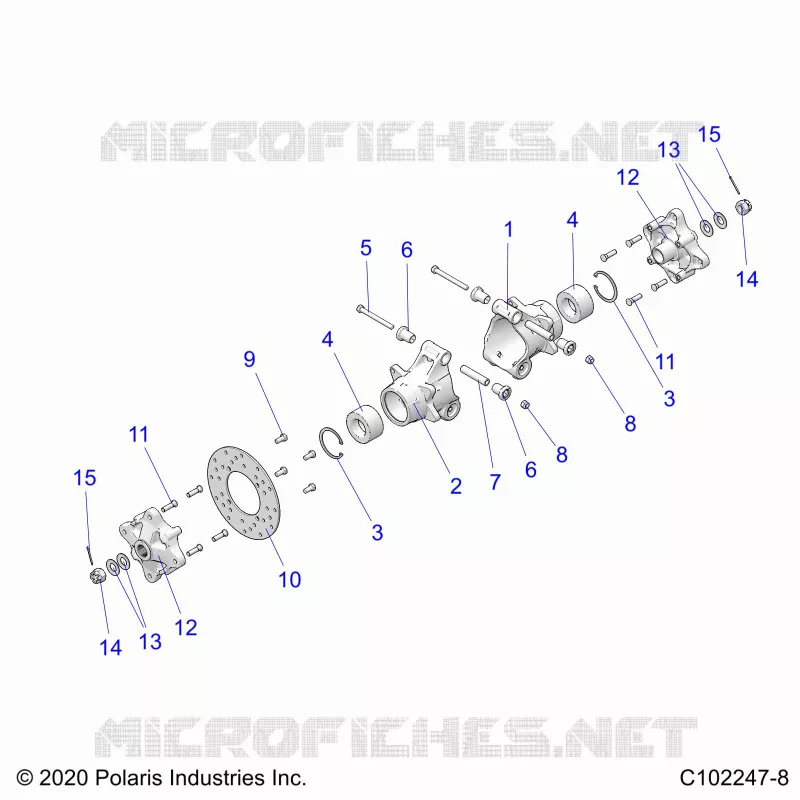 REAR SUSPENSION HUBS, CARRIER AND BRAKE DISC