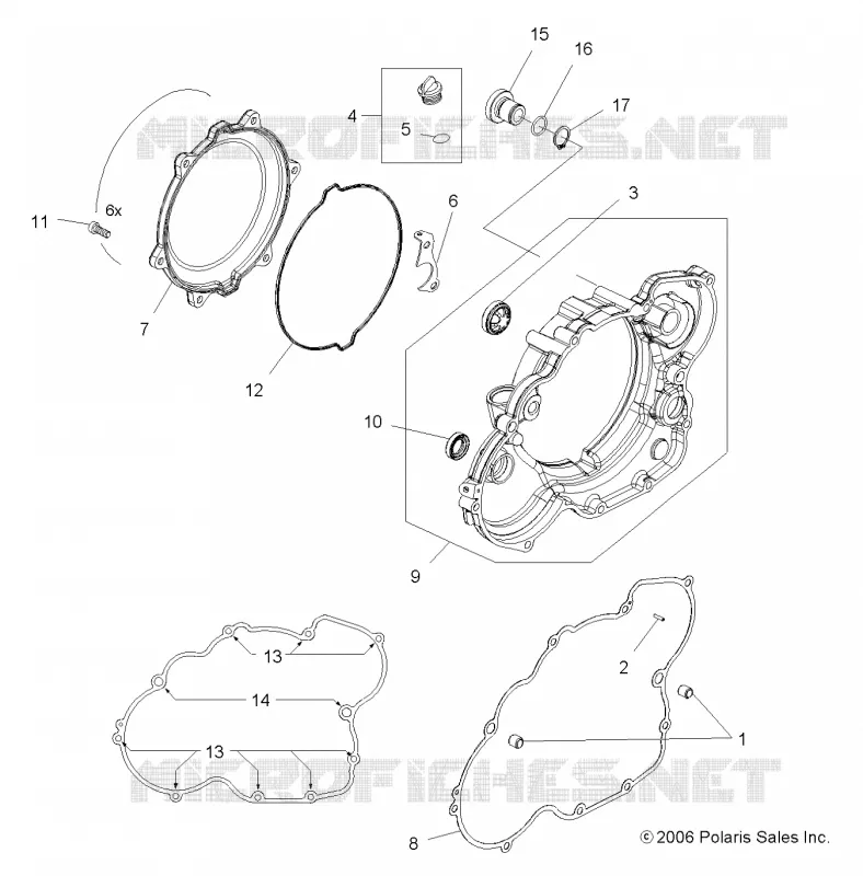 ENGINE, CLUTCH COVER