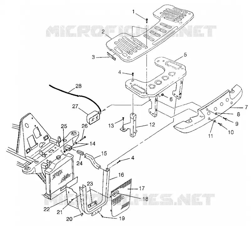 FRONT RACK   BUMPER MOUNTING  SPORTSMAN 500 W97CH50A (4939993999A010)
