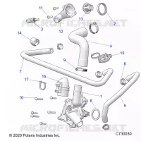 ENGINE, WATERPUMP AND BYPASS