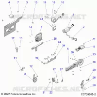 ELECTRICAL, WIRE HARNESS COMPONENTS, AND LICENSE PLATE