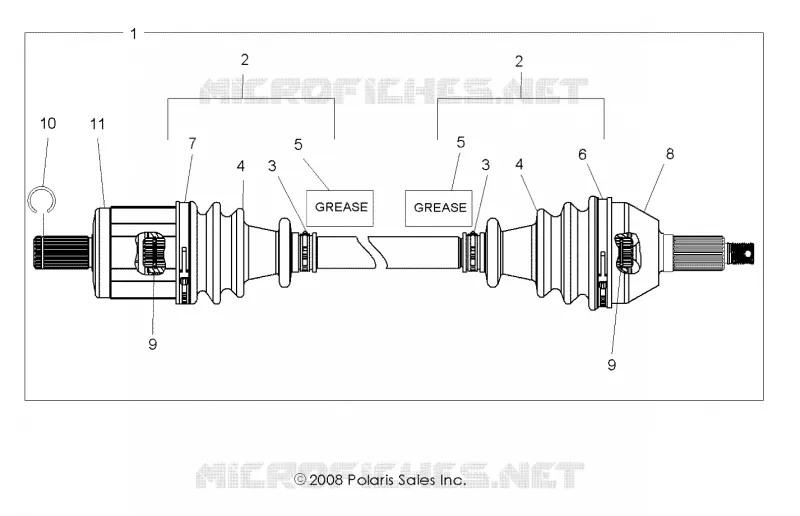 DRIVE TRAIN, FRONT HALF SHAFT