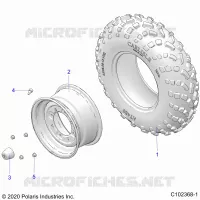 WHEELS, FRONT TIRE