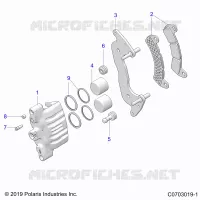 BRAKES, FRONT BRAKE CALIPER