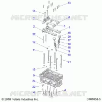 ENGINE, CYLINDER HEAD AND VALVES