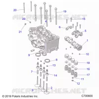ENGINE, CYLINDER HEAD AND VALVES