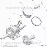ENGINE, CRANKSHAFT, PISTON AND BALANCE SHAFT