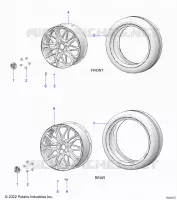 WHEELS, FRONT AND REAR
