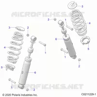 REAR SUSPENSION SHOCK AND MOUNTING