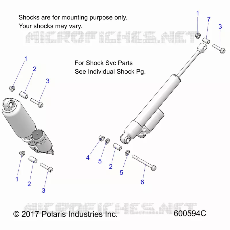 REAR SUSPENSION SUSP. SHOCKS MNTG.