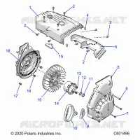 ENGINE, BLOWER HOUSING AND RECOIL STARTER