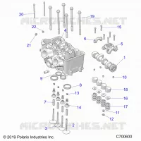 ENGINE, CYLINDER HEAD AND VALVES