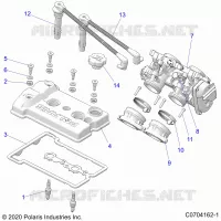 ENGINE, THROTTLE BODY AND VALVE COVER