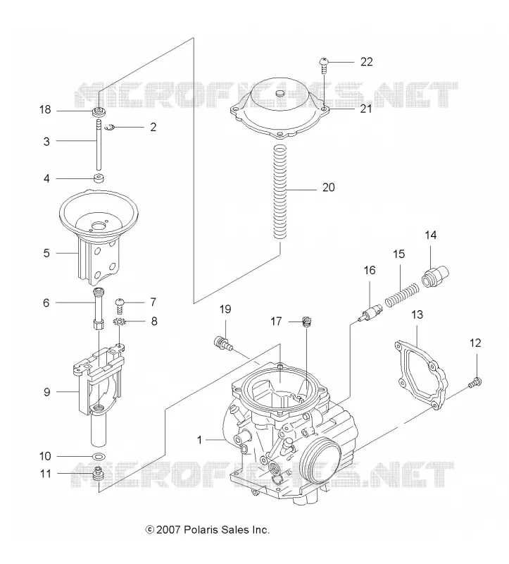 ENGINE, CARBURETOR, UPPER
