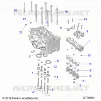 ENGINE, CYLINDER HEAD AND VALVES