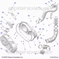 DRIVE TRAIN, CLUTCH COVER AND DUCTING