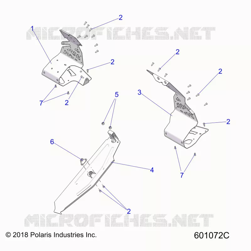 CHASSIS, CLUTCH GUARD AND FOOTRESTS