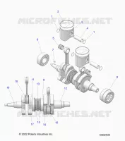 ENGINE, PISTON AND CRANKSHAFT