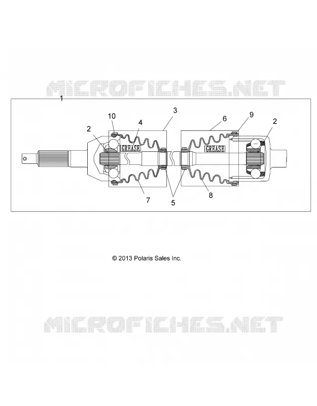 DRIVE TRAIN, REAR DRIVE SHAFT, 1333335