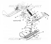 FRONT SUSPENSION AND SKI LITE GT 0953133 AND  EUROPEAN LITE GT E953133 (4928922892B001)