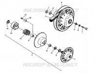 DRIVEN CLUTCH ASSEMBLY  2X4 400L W957540 (4930093009B011)