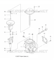 ENGINE, CARBURETOR, UPPER