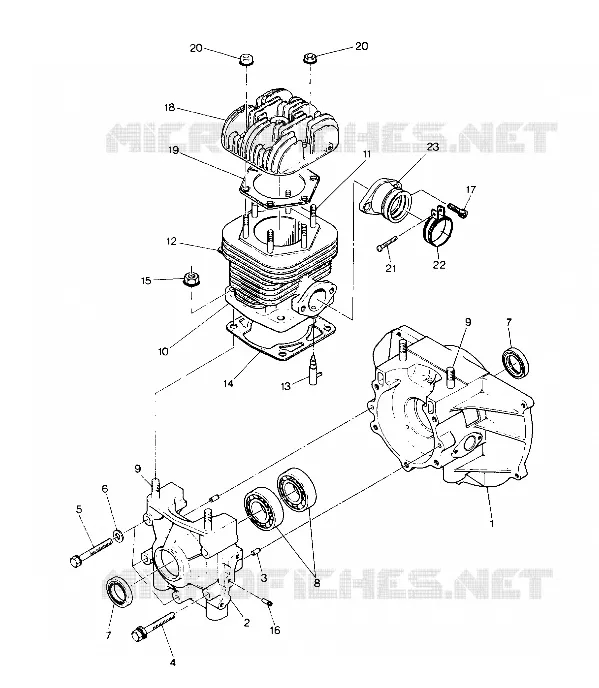 CRANKCASE AND CYLINDER STAR LITE (4919311931023A)
