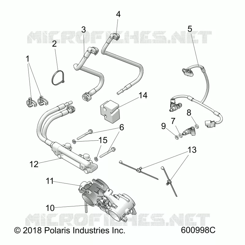 FUEL SYSTEM, RAIL, LINES AND THROTTLE BODY