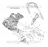 ENGINE, MOUNTING, LH