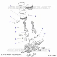 ENGINE, CRANKSHAFT AND PISTON
