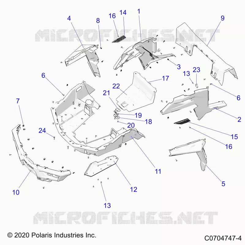 REAR BODYWORK RACK AND FENDERS