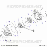 ENGINE, STATOR COVER AND FLYWHEEL