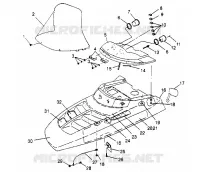 HOOD ASSEMBLY  TRAIL 0952761, TRAIL DELUXE 0952262,   AND EUROPEAN TRAIL DE (4928862886A014)