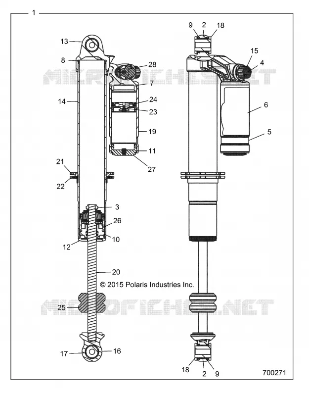 SUSPENSION, FRONT SHOCK INTERNALS