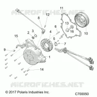ENGINE, STATOR AND FLYWHEEL