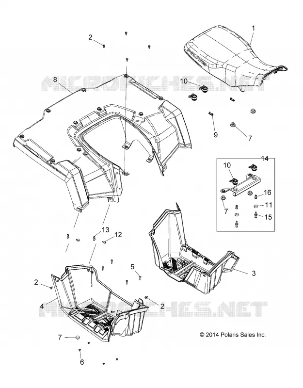 REAR CAB, SEAT AND FOOTWELLS