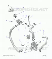 ENGINE, WATERPUMP AND BYPASS