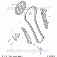 CAM CHAIN AND TENSIONER