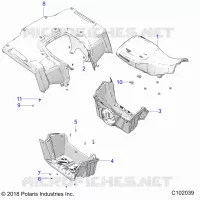 REAR CAB, SEAT AND FOOTWELLS