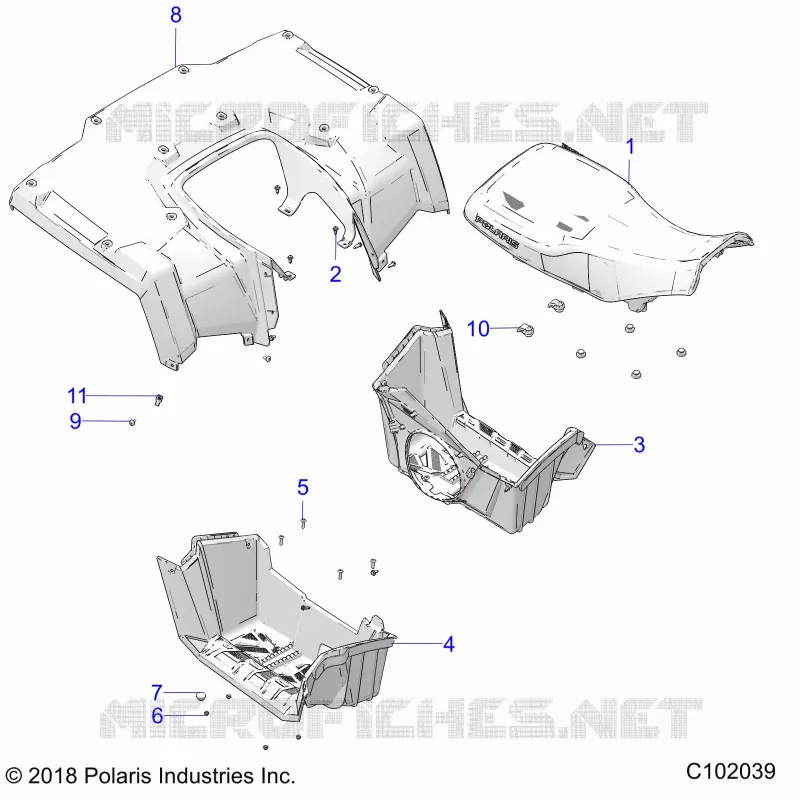 REAR CAB, SEAT AND FOOTWELLS