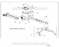 FRONT BRAKE BRAKE LEVER AND MASTER CYLINDER