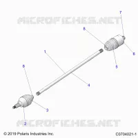DRIVE TRAIN, HALF REAR SHAFT