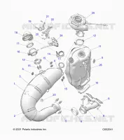 ENGINE, EXHAUST SYSTEM AND TURBO ASM.