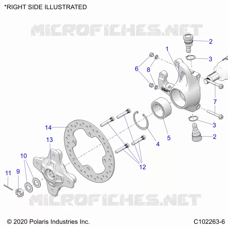 FRONT SUSPENSION HUBS, KNUCKLES AND BRAKE DISC