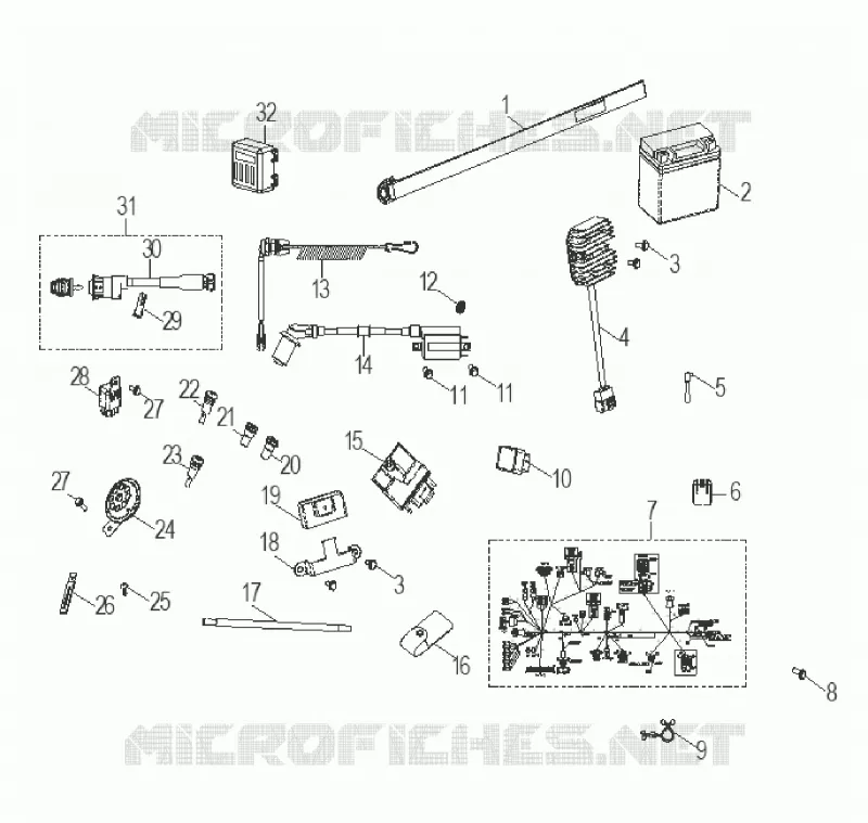 ELECTRICAL, SWITCHES, HARNESS AND INDICATORS