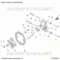 REAR SUSPENSION HUBS, CARRIER AND BRAKE DISC