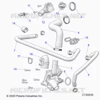 ENGINE, WATERPUMP AND BYPASS