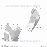 BODY, FRONT MUD GUARDS
