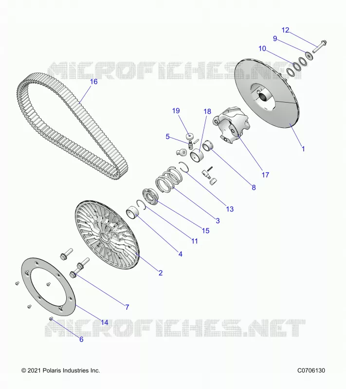 DRIVE TRAIN, SECONDARY CLUTCH